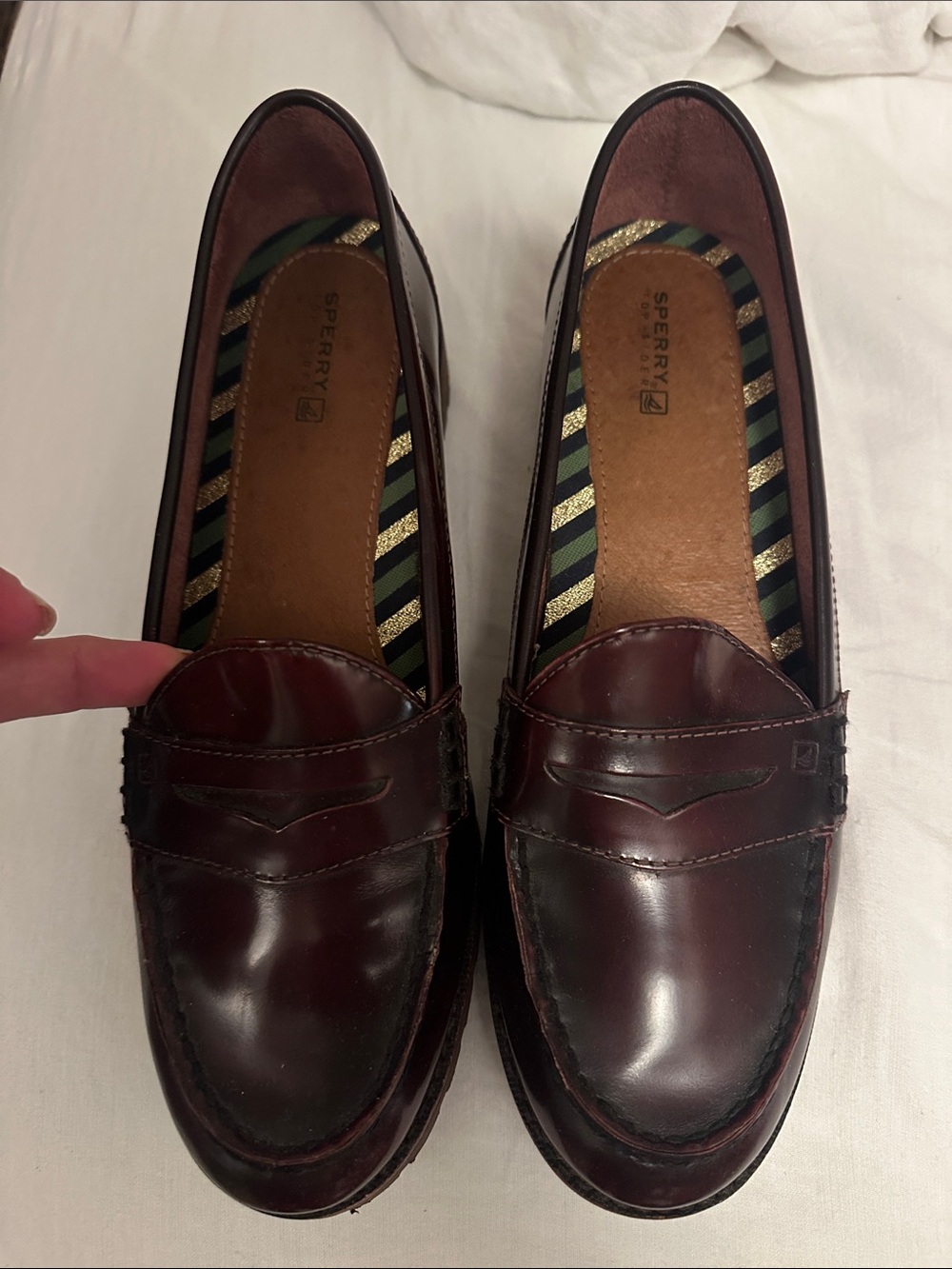 Sperry Windsor Cordovan Leather in NEW  condition Women's US 10 Penny Loafers - Picture 2 of 7